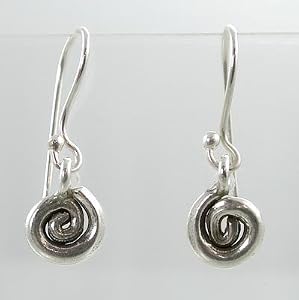Little Circles of Swirls Dangle Earrings in Sterling Silver, #9480
