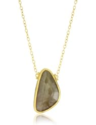 GURHAN "Elements" One of a Kind Moonstone Flat Stone Pendant Necklace