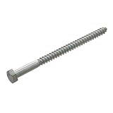 Crown Bolt 10700 1/2 Inch x 6 Inch Zinc-Plated Steel Hex-Head Lag Screws, 25-Count