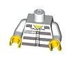 White Torso (Convict Pattern) - LEGO Minifigure Piece