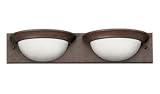 Good Earth Lighting G1132-ABZ-I Barrington Two Light Bathbar with Scavo Glass Diffusers, Antique Bronze