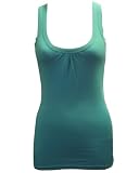 Ladies Blue Tank Top with Racerback, Cotton Spandex