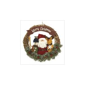 Plush Friends Christmas Wreath