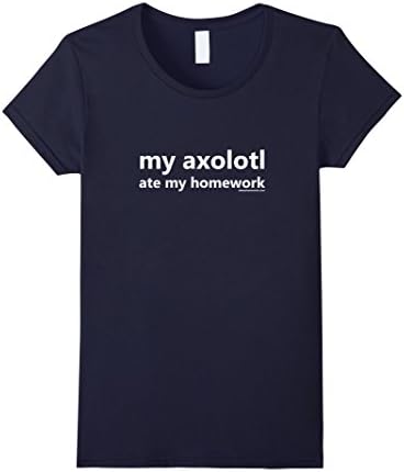 Women's My Axolotl Ate My Homework T-Shirt XL Navy