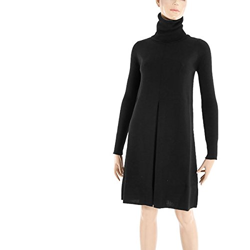 Roberto Collina ロベルトコリーナ レディース P08056 長袖 ミラノリブ タートルネック ニットワンピース ストレッチ カラー09/NERO サイズ/XS/S/M [並行輸入品]