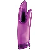 Mastrad A82305 Silicone Oven Mitt with Cotton Lining, Purple