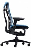 Embody Chair by Herman Miller - Home Office Desk Task Chair with Adjustable Arms - Graphite Frame Rhythm Blue Fabric