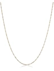 18k Yellow Gold 1.3mm Singapore Chain Necklace