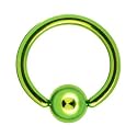 16 Gauge 5/16 Inches Green Anodized Titanium Ball Captive Ring