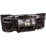 ALEXIS HUDSON Snowbird Clutch in Graphite Snake