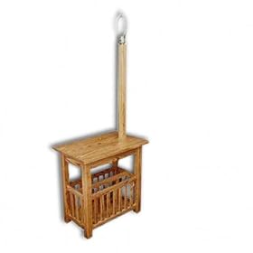 Mission-Lamp Stand,w magazine rack