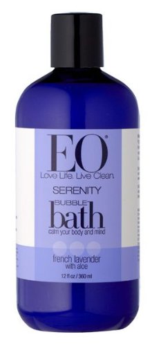 EO Serenity Bubble Bath, French Lavender with Aloe, 12-Ounce Bottles, (Pack of 3)