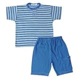 UndertheNileOrganicCottonT-ShirtwithShortsHippoStripe12-24M(12M)