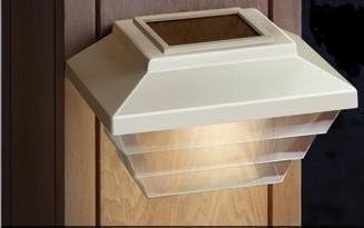 White Solar Post and Stair Light 6x6 - 2 Pack