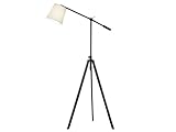 Kenroy Home Axel 49 Inch Minimum to 65 Inch maximum Floor lamp In Oil Rubbed Bronze Finish With a Cream Tapered Drum Shade
