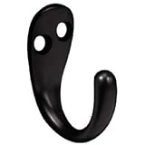 Brainerd #65003 FLT Black Single Robe Hook