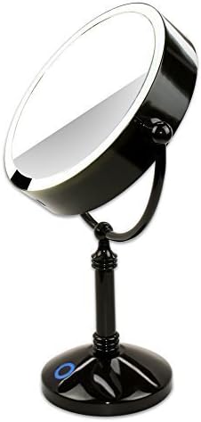 Modern Mirror LED Lighted Makeup Mirror, Black, 5 Count by Modern Mirror
