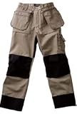 Blaklader Workwear Heavy Worker Pant with Utility Pockets 12-Ounce Poly Cotton Khaki/Black