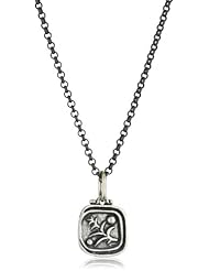 Erica Molinari "Renaissance" Sterling Silver Olive Branch with Cross Charm Necklace