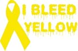 I Bleed Yellow Vinyl Graphic Sticker Decal - Support Ribbon
