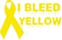 I Bleed Yellow Vinyl Graphic Sticker Decal - Support Ribbon