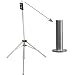 Adorama 7.5' Chrome Kit Light Stand with 3/8" Stud, 3 Section with 2 Risers. folds to 27"