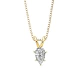 0.46 ct. D - SI1 IGI Certified Pear Cut Diamond Solitaire Pendant with Chain