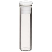 Kimble Kimax Glass Cylindrical Titeseal Autosampler Shell Vial with Polyethylene Plug Style Needle Closure