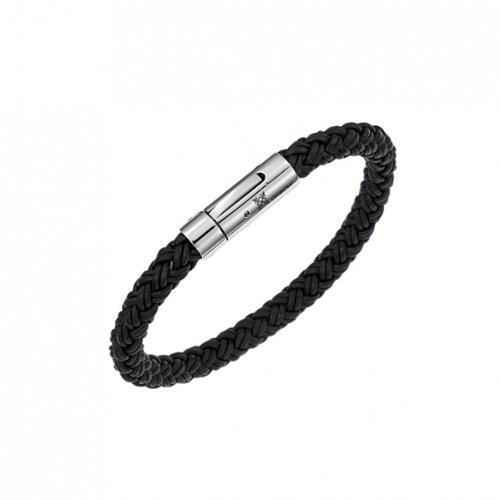 Oxbow - W51299N - Nomad Spirit - Bracelet Homme - Acier - Cuir Noir