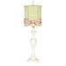 Curvy Candle Base with Optional Scallop Shade and Sash Finish: Pink / White