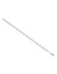Half Round Wire Curb Charm Bracelet 4.5mm - 8 Inches
