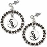 Chicago White Sox Spirit Crystal Logo Wreath Earrings