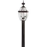 Quoizel NY9042K Newbury 2-Light Outdoor Post Lantern, Mystic Black