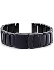 Black Bracelet Steel Band for Luminox 22mm 8400 Series Black Ops Watches