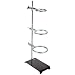 American Educational Stamped Steel Support Ring Stand with 3 Rings, 8" Length x 5" Width Base Size