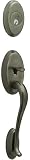 Schlage FA358WKF620 Wakefield Exterior Handleset with Deadbolt, Antique Pewter