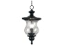 Kenroy Home 80534ORB Gregorian Two-Light Medium Hanging Lantern with 7-Inch Seeded Hammered Glass Shade