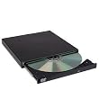 USB 2.0 16x Slim Portable External DVD-ROM Drive (Black)