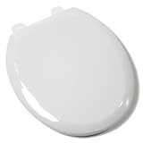 Comfort Seats C1B3R4S-00 EZ Close Deluxe Plastic Toilet Seat, Round, White