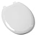 Comfort Seats C1B3R4S-00 EZ Close Deluxe Plastic Toilet Seat, Round, White
