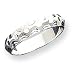 Sterling Silver 4mm Diamond-cut Band Ring - Size 6