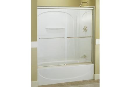 Sterling 5425-59S-G05 Finesse Bath Door Frameless 55-3/4H x 54-5/8 - 59-5/8W w/CleanCoat Smooth/Cl