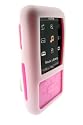 i-nique Tuff-Luv Twin Skin Combo Silicone Skin Case + Belt Clip For Sony Walkman - CANDY TEMPATION - White/Pink (NWZ-S515 / NWZ-S615 series)