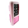 i-nique Tuff-Luv Twin Skin Combo Silicone Skin Case + Belt Clip For Sony Walkman - CANDY TEMPATION - White/Pink (NWZ-S515 / NWZ-S615 series)