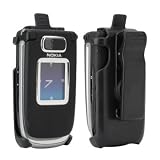 Black Holster with Fixed 180 Ratcheting Belt Clip for Nokia 6085