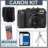 Canon PowerShot G11 Compact Digital Camera Kit, with 4GB SD Memory Card, Spare NB-7L Type Lithium-ion Battery, Camera Case, Table Top Tripod,