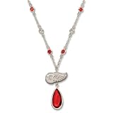 NHL Detroit Red Wings Crystal Logo Necklace