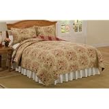 Dartmouth Manor Red Twin Quilt with Pillow Sham by 