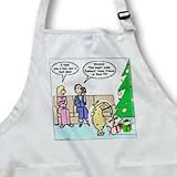 Bad Christmas Present Idea - Funniest Home Videos - BLACK Full Length Apron With Pockets 22w X 30l