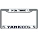 Sporting Goods : New York Yankees MLB Chrome License Plate Frame
